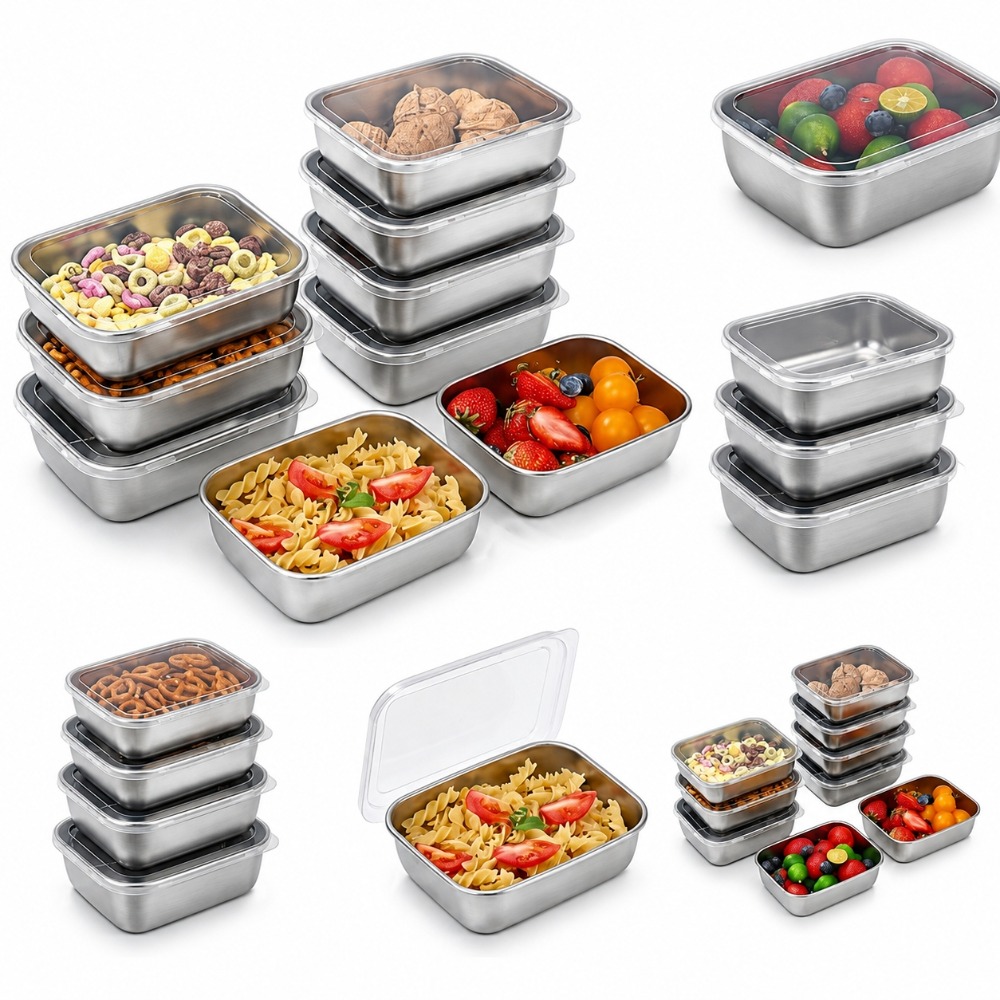 Food Storage Kitchen Container Set - Lot de 6 boîtes de conservation