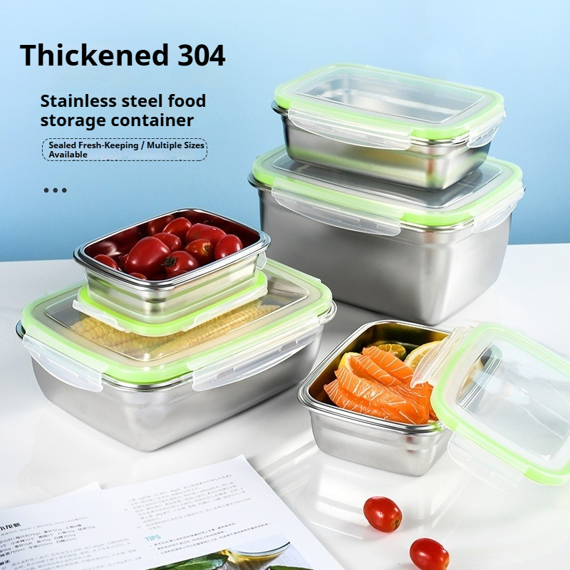 Food Storage Kitchen Container Set - Boîte à déjeuner en acier inoxydable