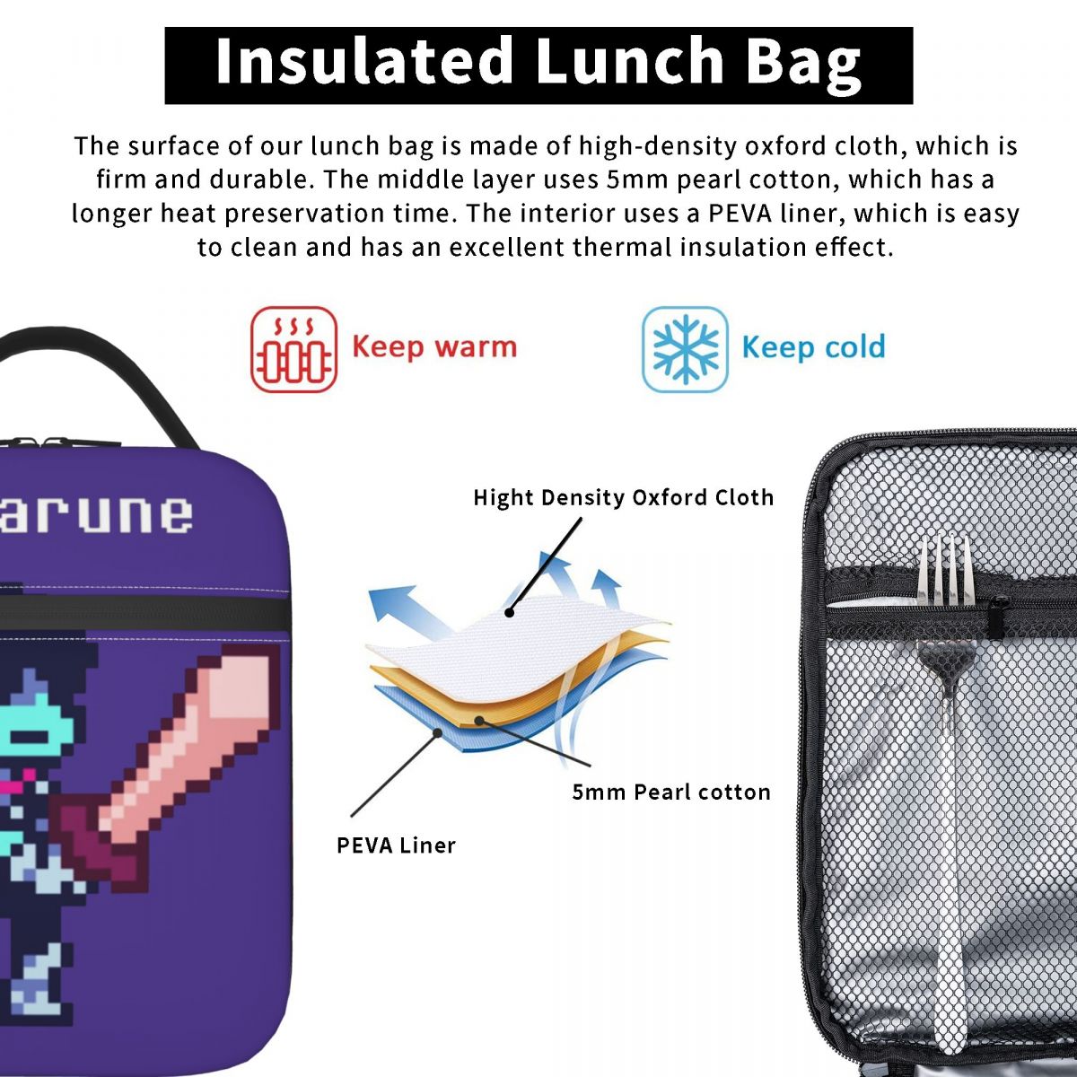 Delta Rune Kris Deltarune sac  - Food Storage Kris avis et prix